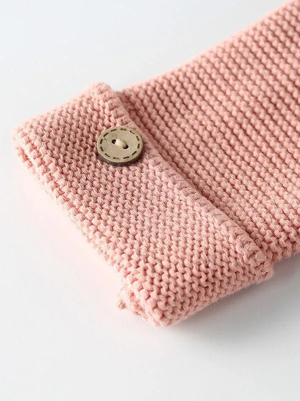 2 Colors Baby Boy Girl Long Sleeve Knitted Cardigan