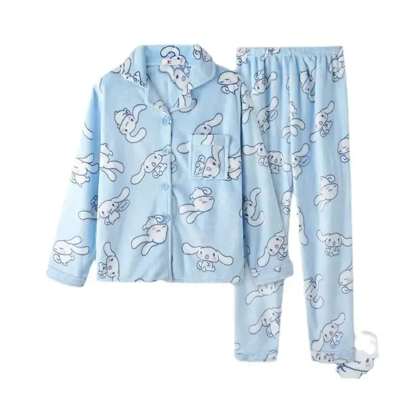 2 piece long sleeve long sleeve cute women Pajama S 481233