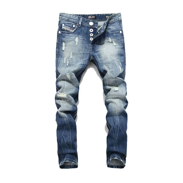 2018 New Fashion Diesel Brand Men Jeans  Washed Printed Jeans For Men Casual Pants Italian