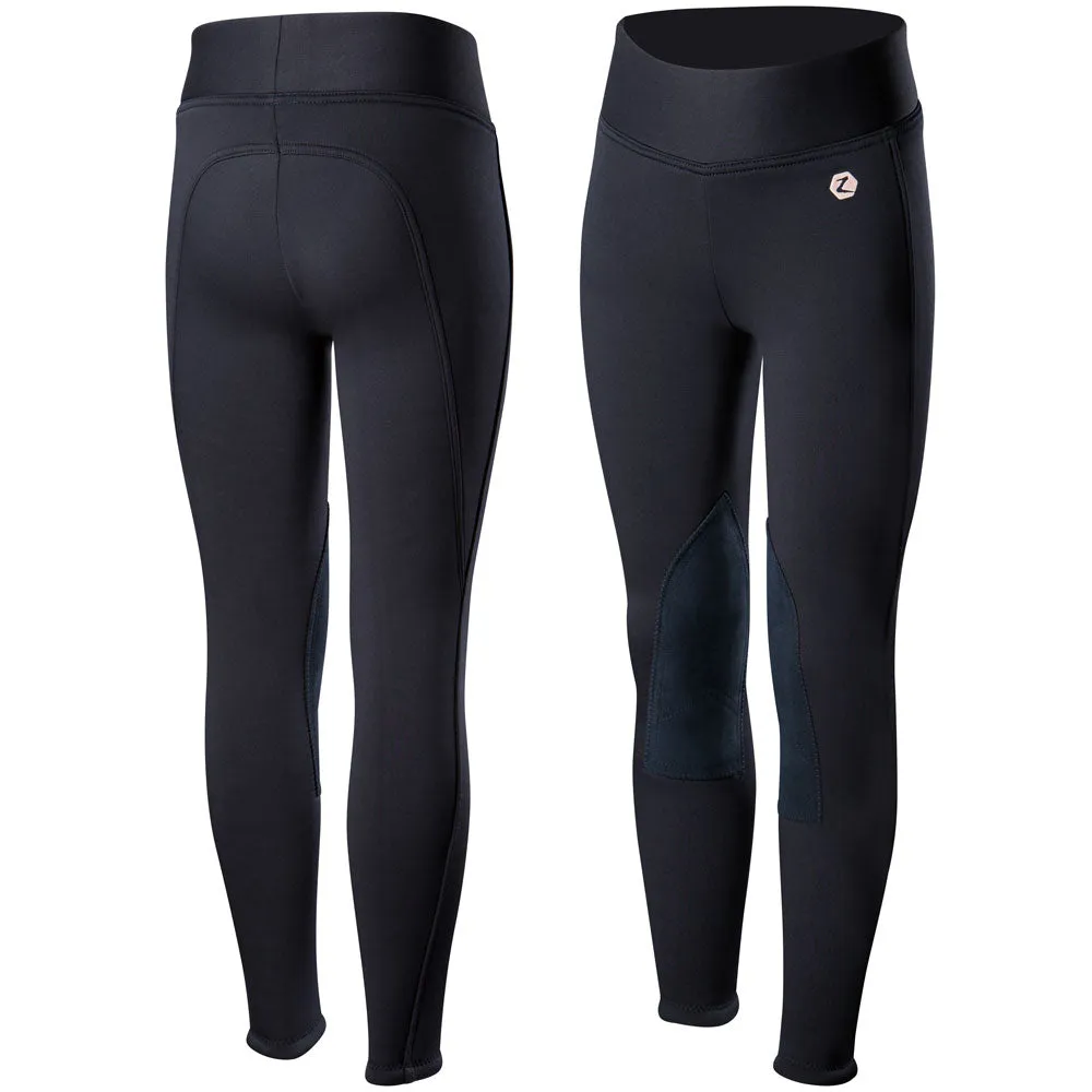 36244 Horze Active Kids Knee Patch Winter Tights Breech