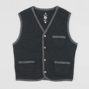 A Piece of Chic Black and Gray Wool Vest