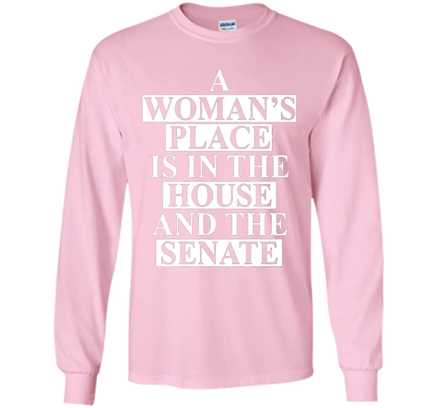 a wonma's place is in the house and the senate t-shirt