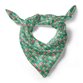 Abstract Waves Printed Scarf | Neckwear Balaclava | Girls & Women | Soft Poly Fabric