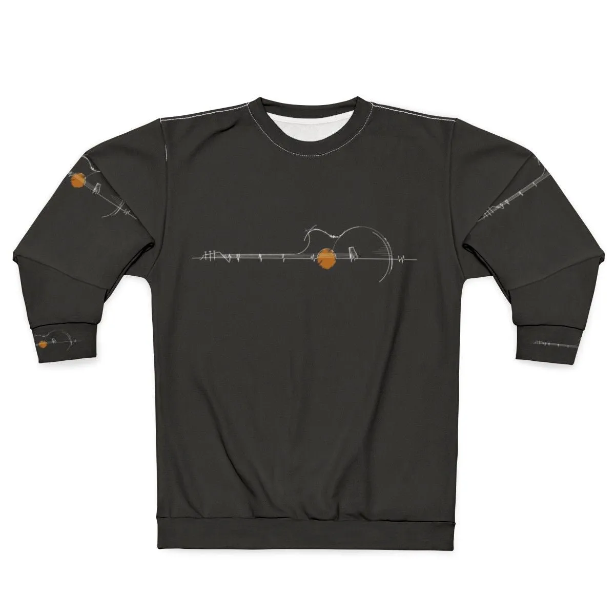 Acoustic Heartbeat Sweatshirt - Musical Instrument Inspired Apparel