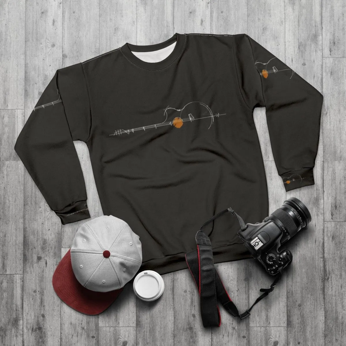 Acoustic Heartbeat Sweatshirt - Musical Instrument Inspired Apparel