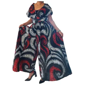 African Print Ankara Infinity Style Palazzo Wide Leg Pants Infinity