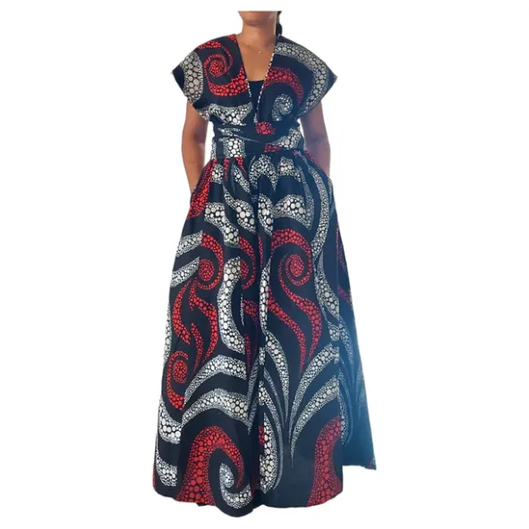 African Print Ankara Infinity Style Palazzo Wide Leg Pants Infinity
