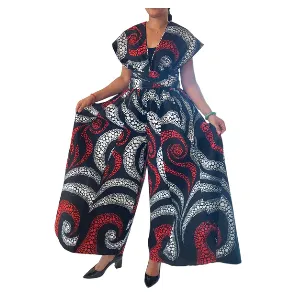 African Print Ankara Infinity Style Palazzo Wide Leg Pants Infinity