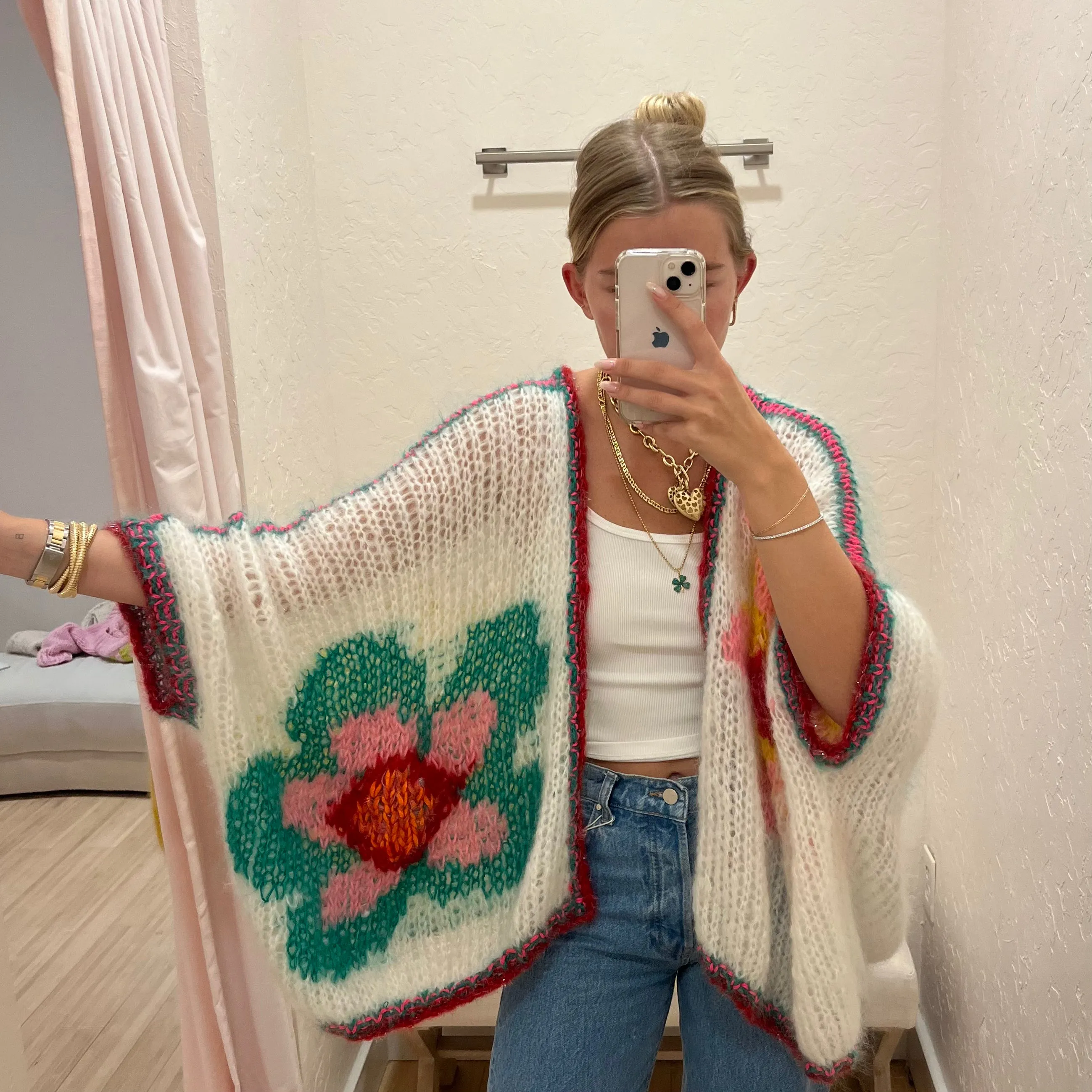 Alohi Cardigan - Cream Multi Flower