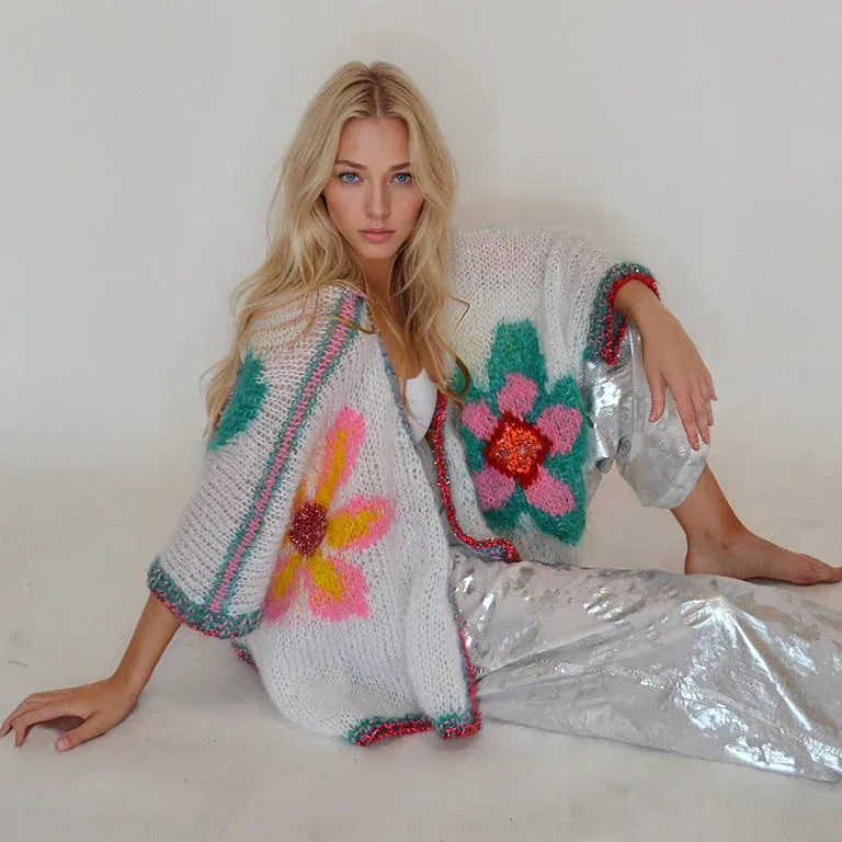 Alohi Cardigan - Cream Multi Flower