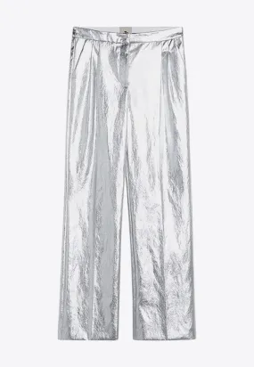Andy Metallic Wide-Leg Pants