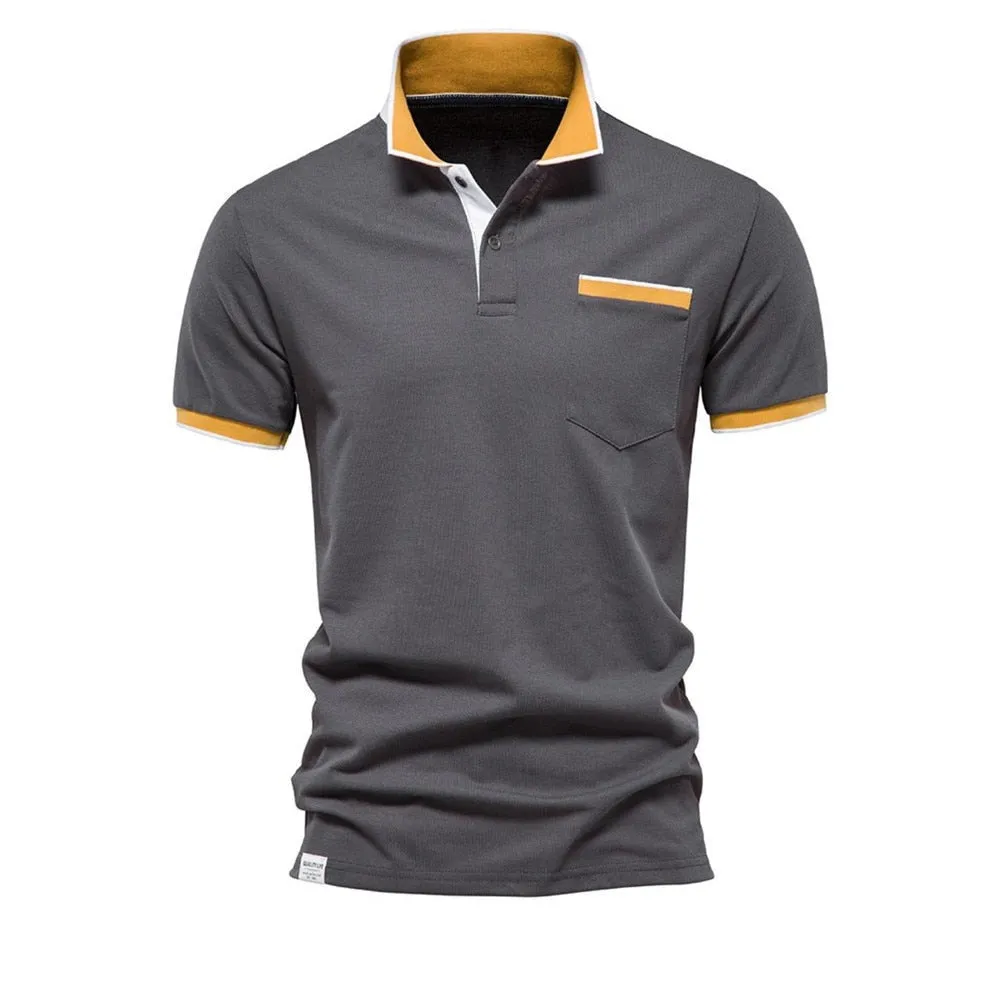 Angelo Ricci™ Brand Summer Cotton Casual Polo Shirt