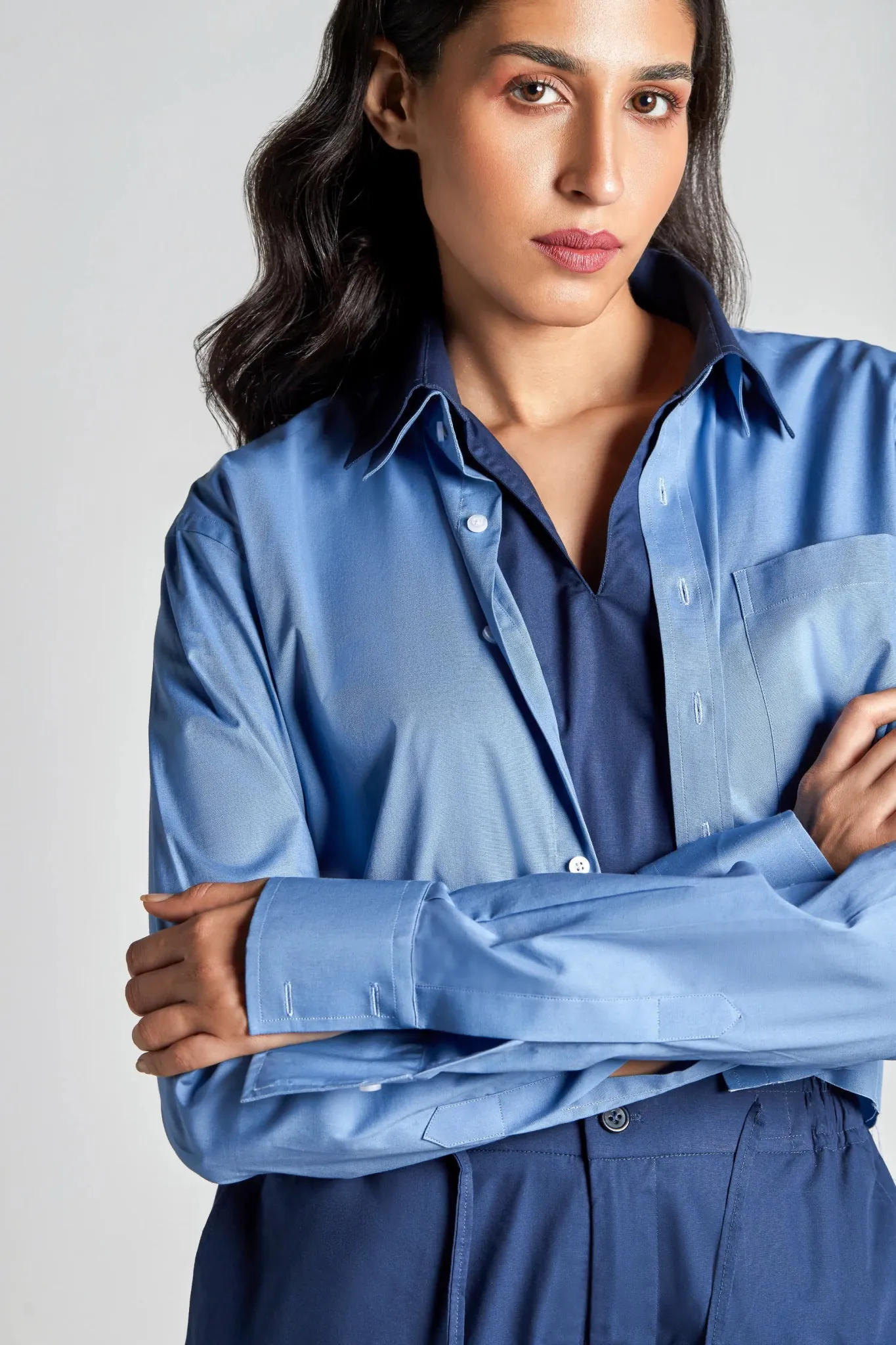 Aquamarine Cut it Off Shirt
