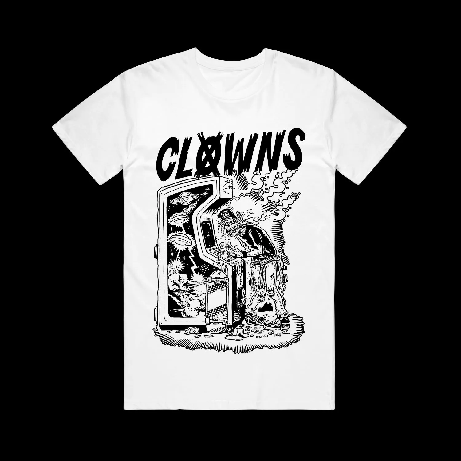 Arcade Zombie White T-Shirt