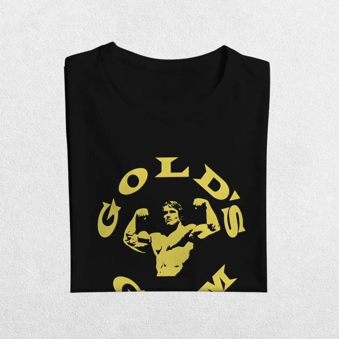 Arnold Schwarzenegger Gold's Gym T-Shirt - Goth Harajuku Crewneck Tee