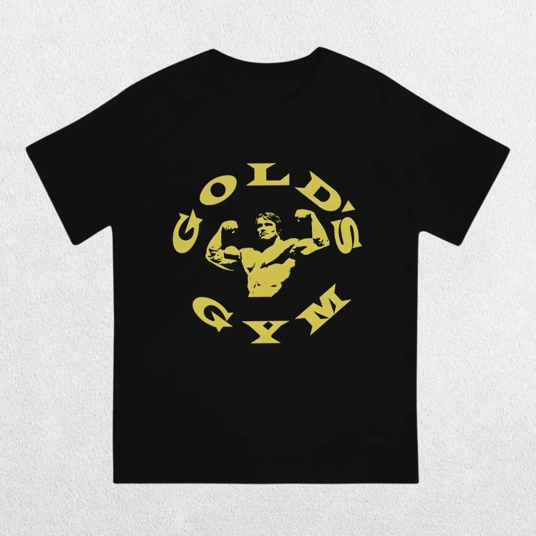 Arnold Schwarzenegger Gold's Gym T-Shirt - Goth Harajuku Crewneck Tee