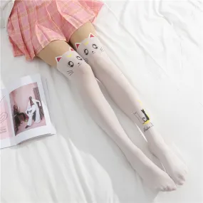 Artemis White Cat Tights