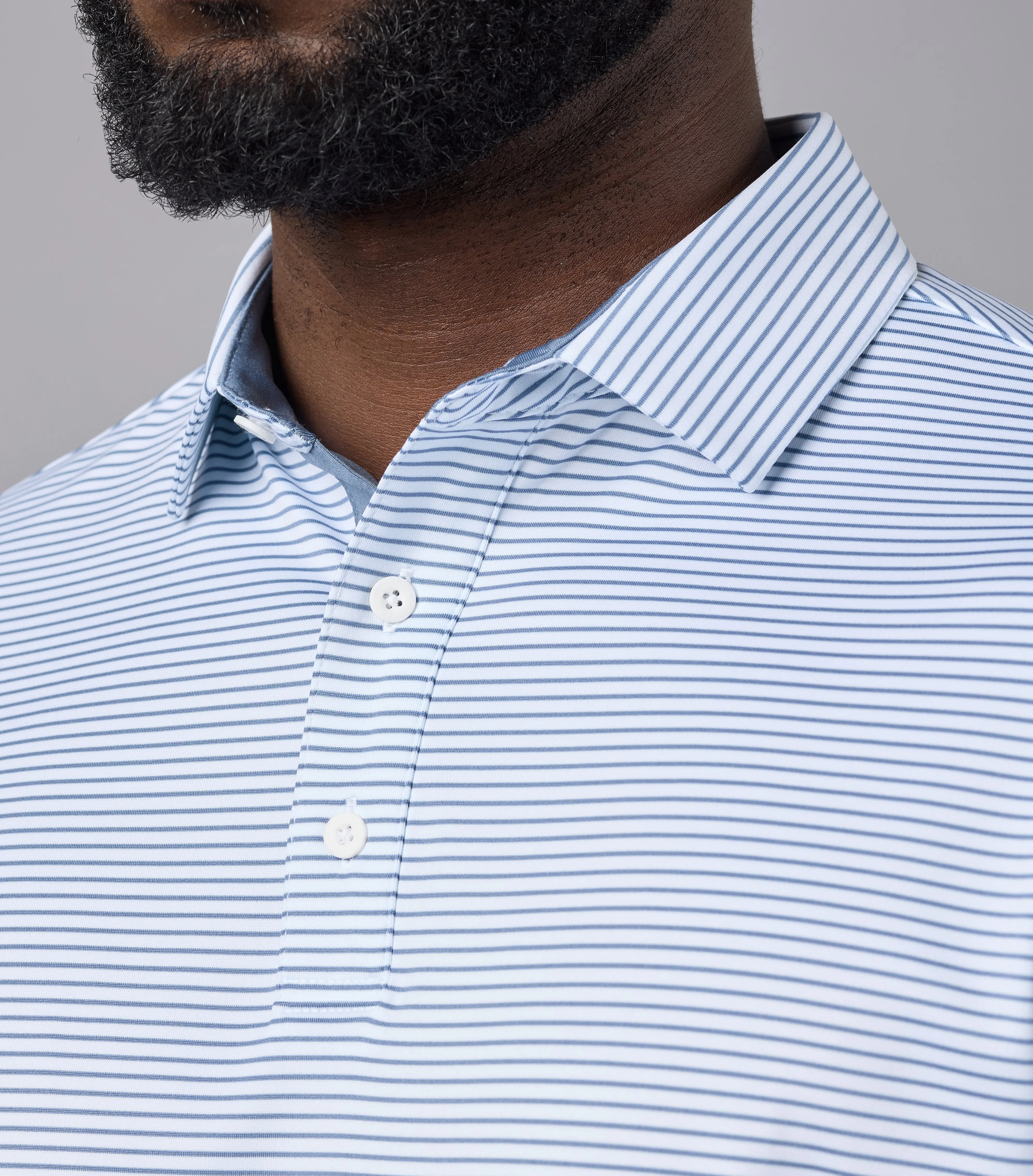 ASHER Track Stripe Polo