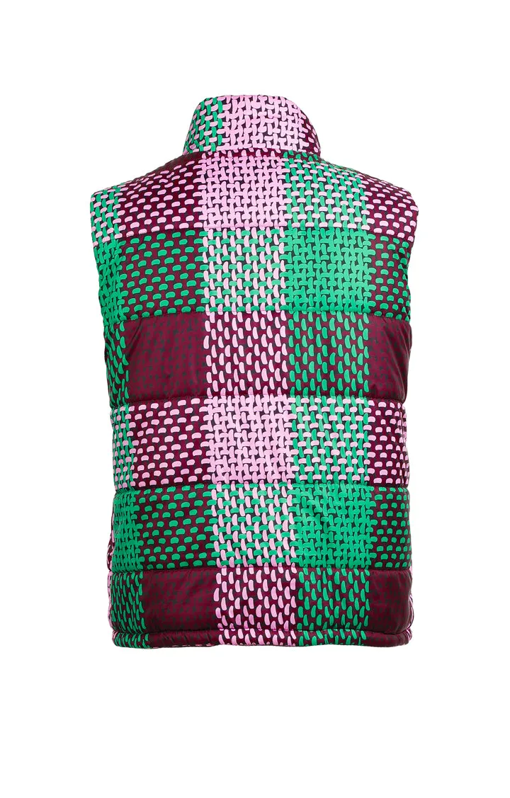 ASPEN puffer vest 'checked green'