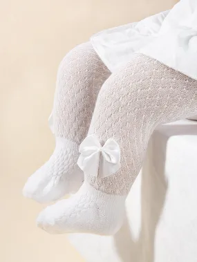 Baby Bow Decor Tights