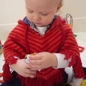 Baby Poncho Little Stripe (0-6m 6-12m 1-2yrs) by Linda Whaley – Digital Version