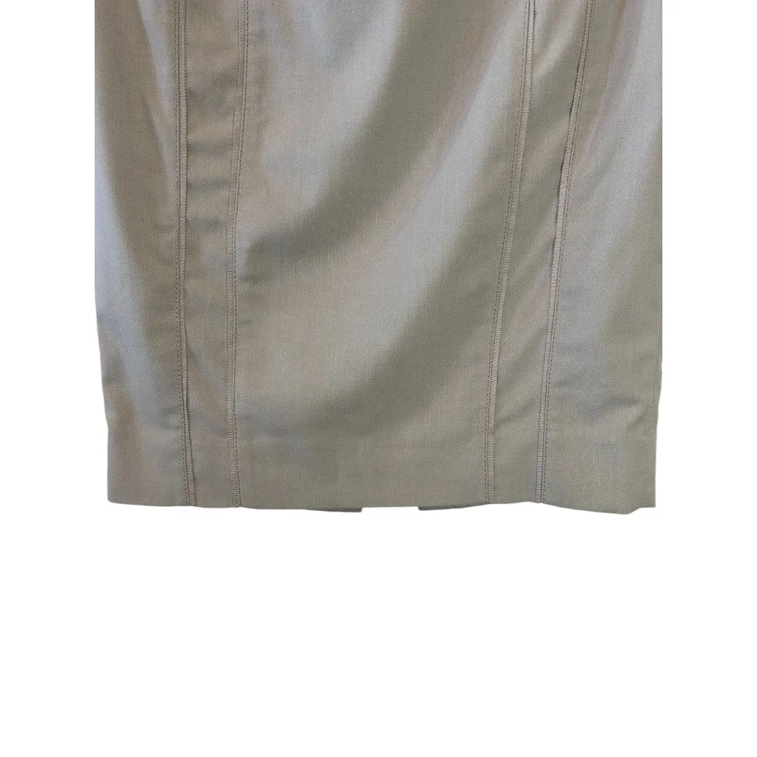 Beige Pencil Skirt Professional Wear