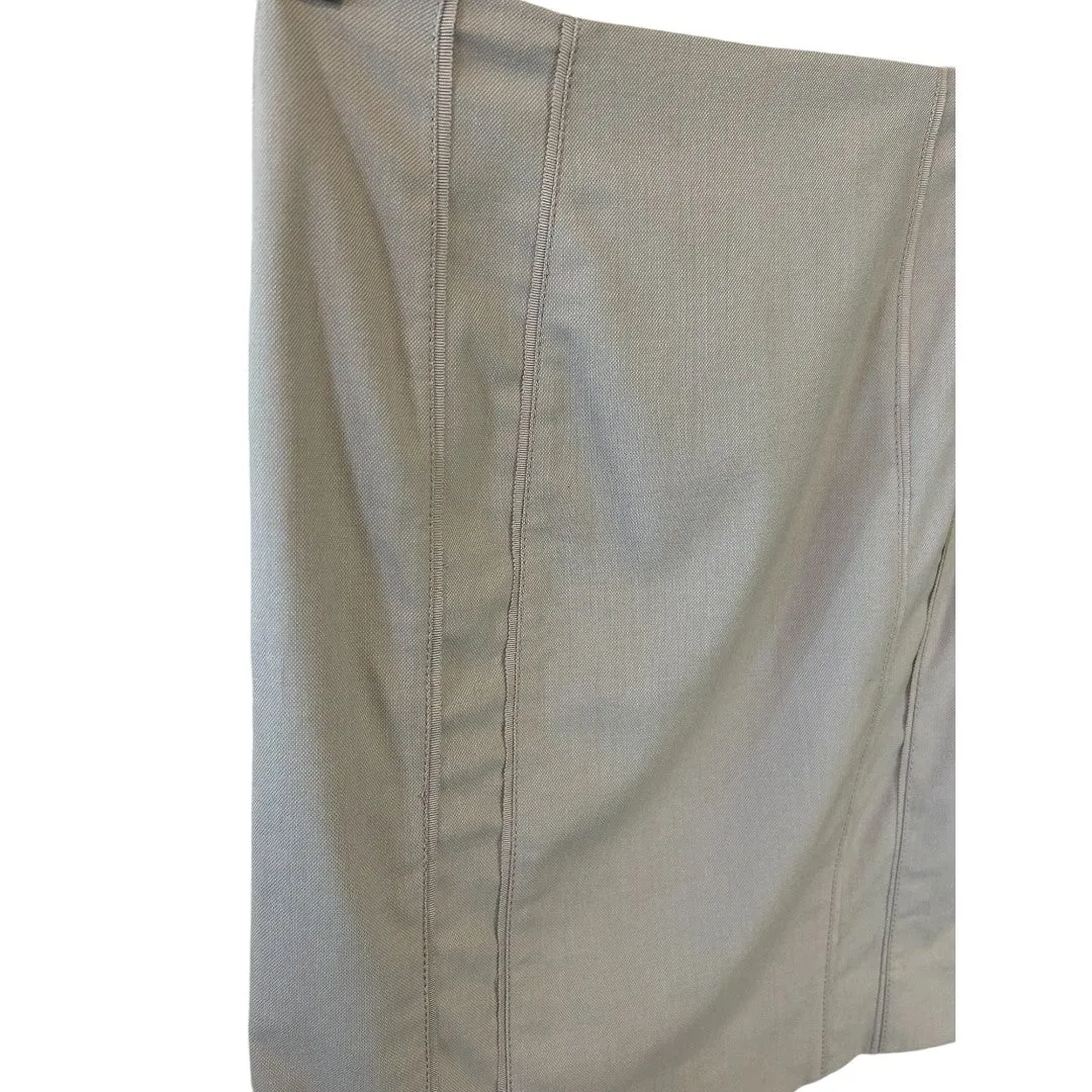 Beige Pencil Skirt Professional Wear