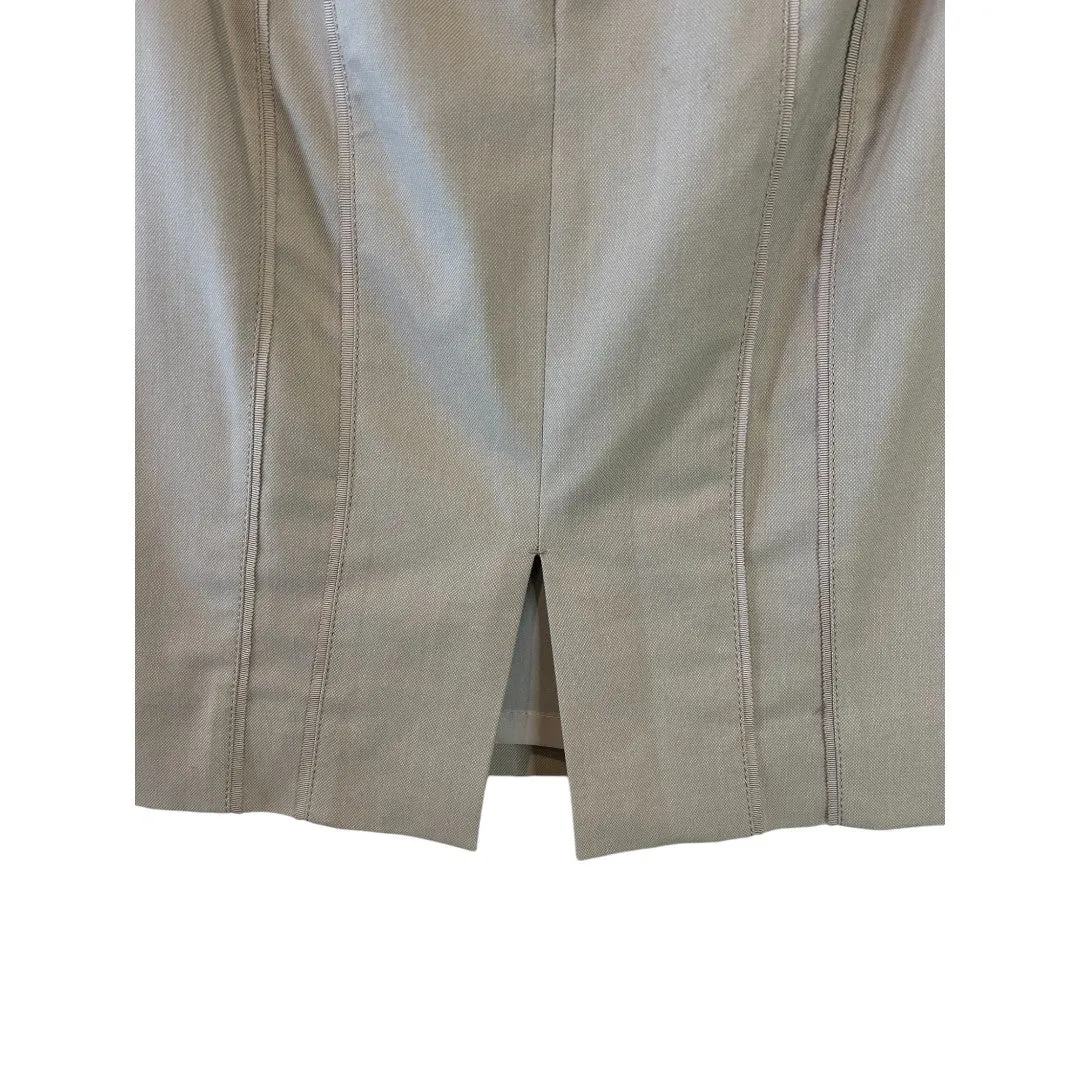 Beige Pencil Skirt Professional Wear