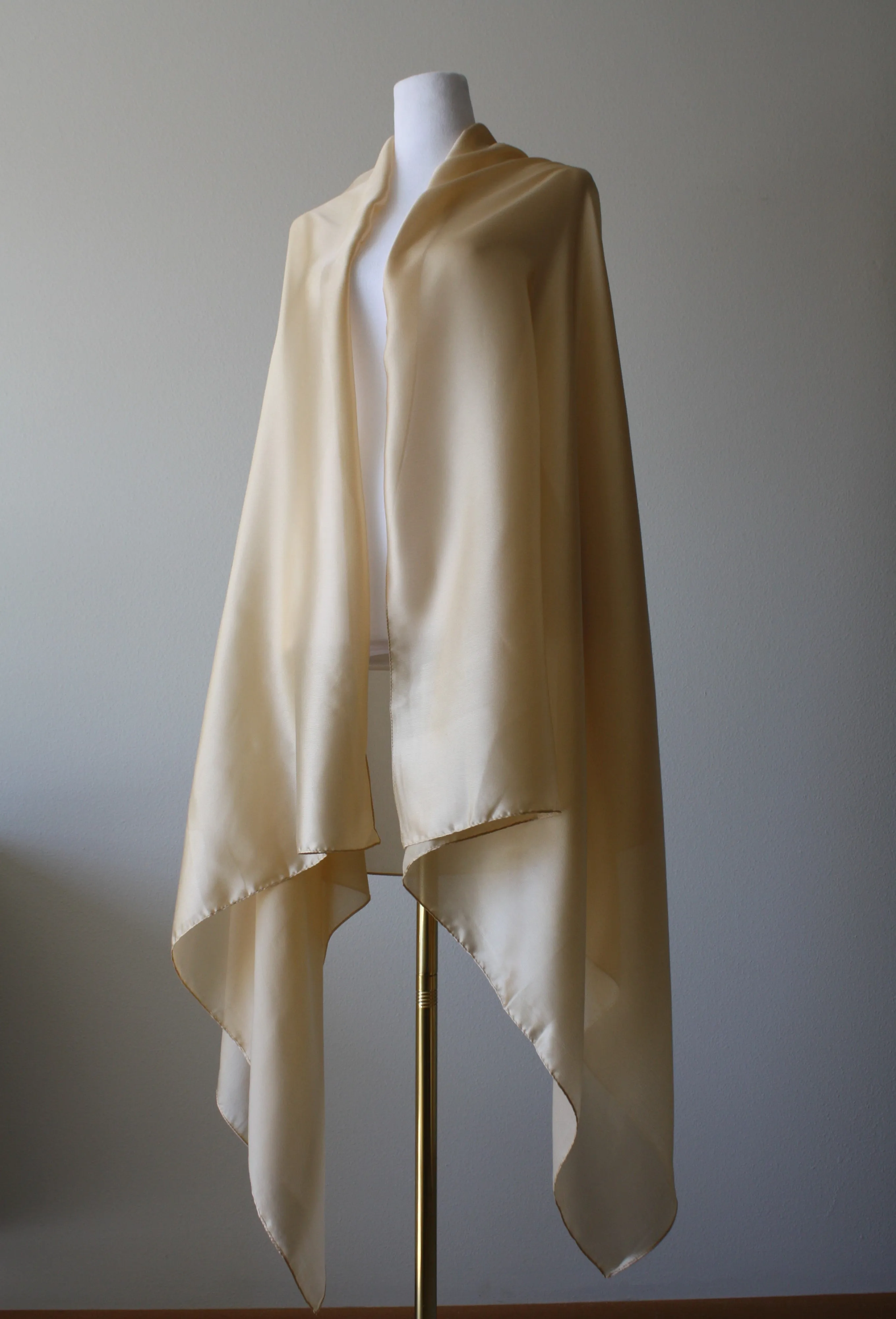 Beige Silk Shawl