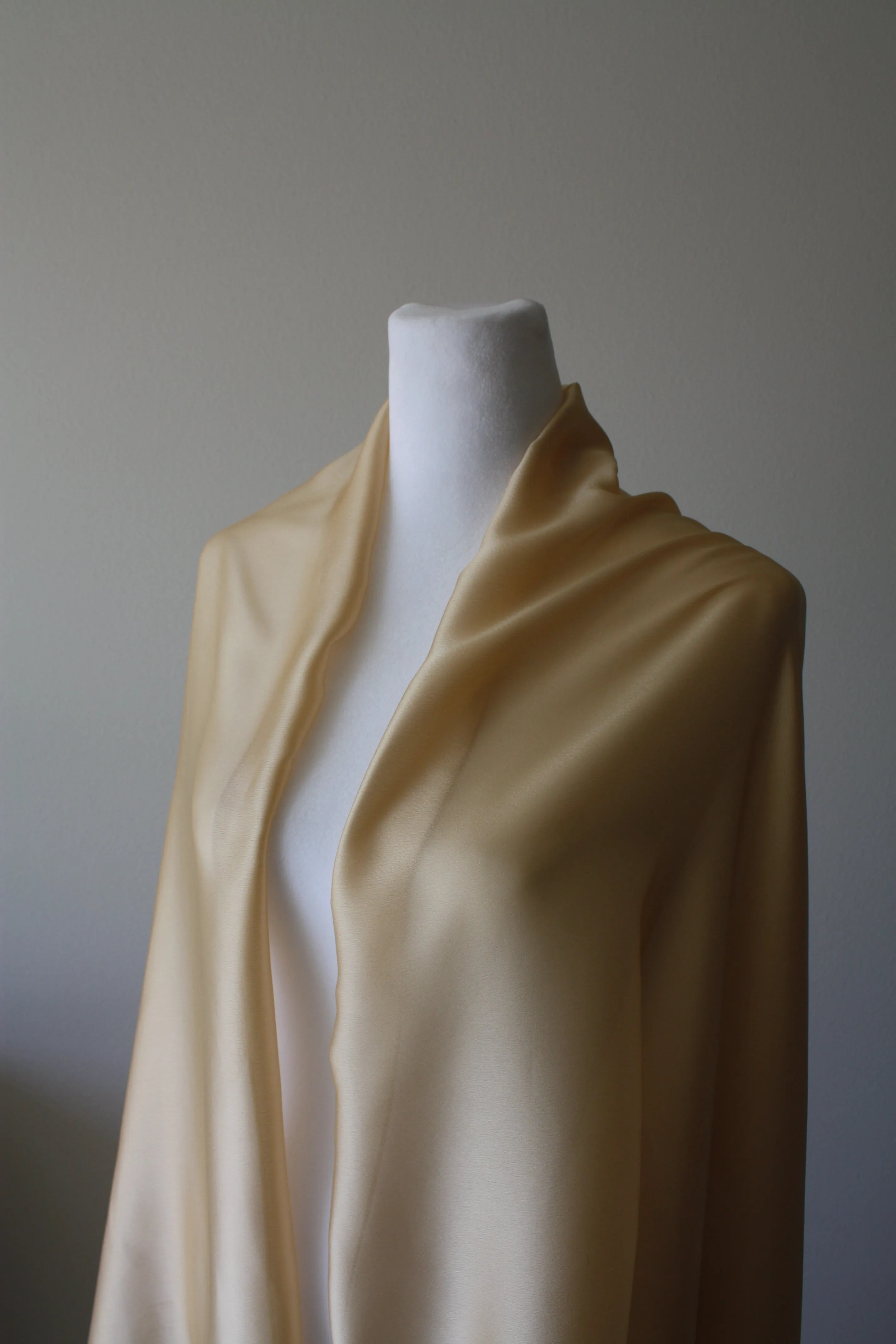 Beige Silk Shawl
