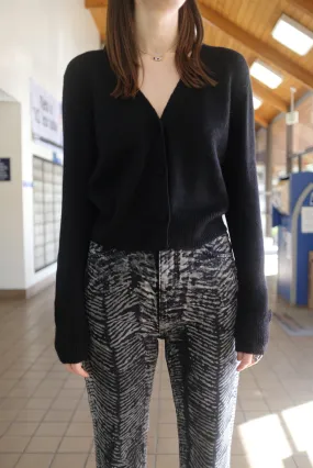 Beklina Alpaca Cardigan Sweater Black
