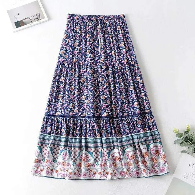 Bohemian Casual Beach Skirt