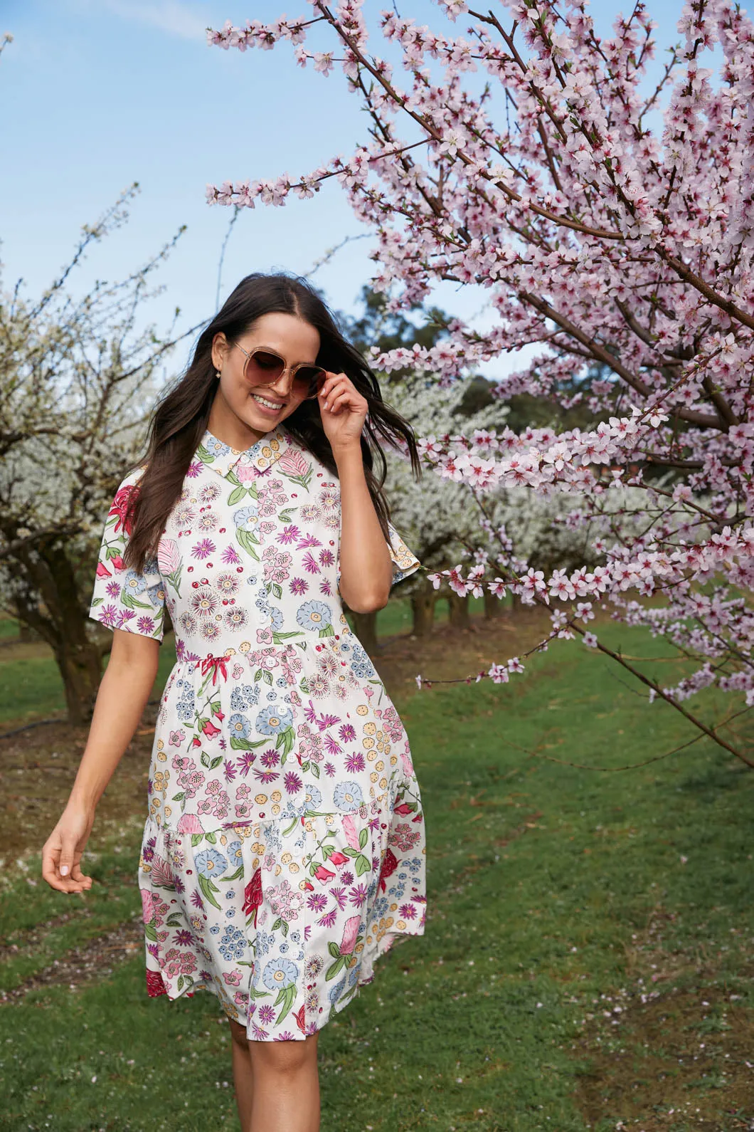 Bouquet Shirt Dress