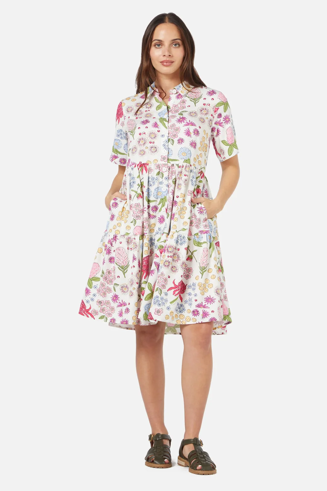 Bouquet Shirt Dress