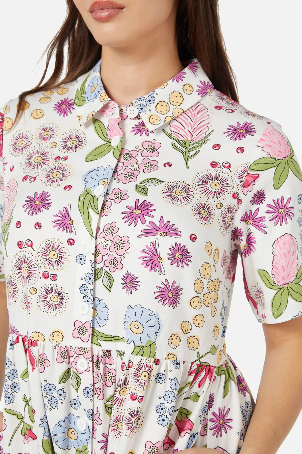 Bouquet Shirt Dress