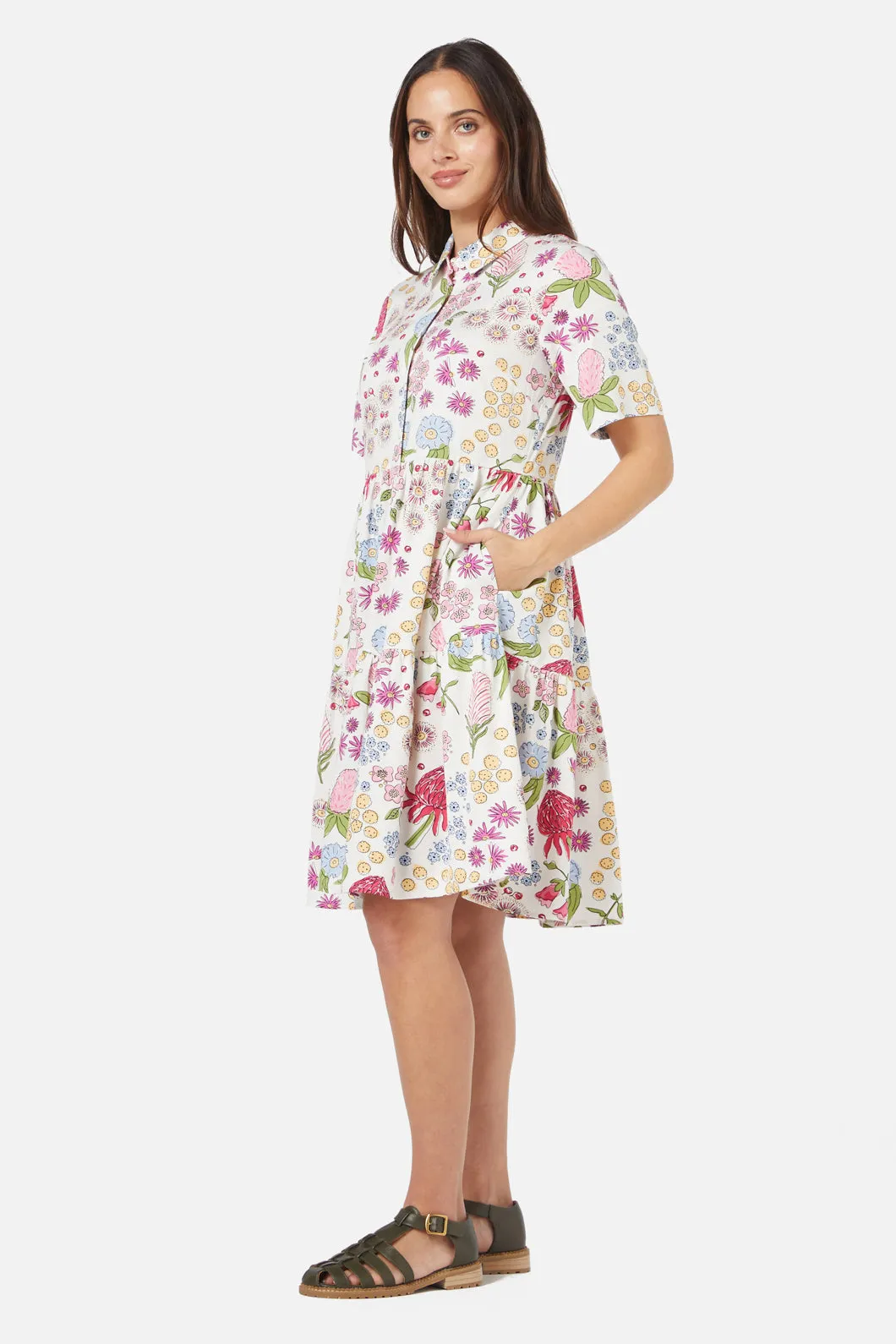 Bouquet Shirt Dress