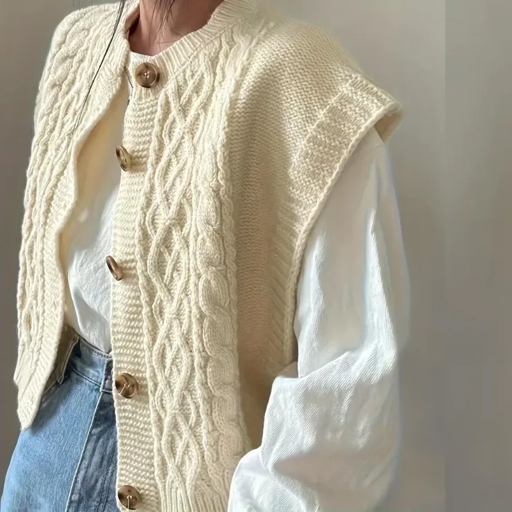 Bouwina Vest | Vrouwen Mouwloos Gebreid Vest