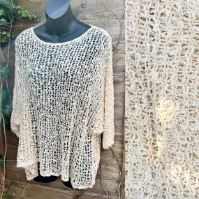 Breezy Dark Cream Bohemian Popcorn Cover Up