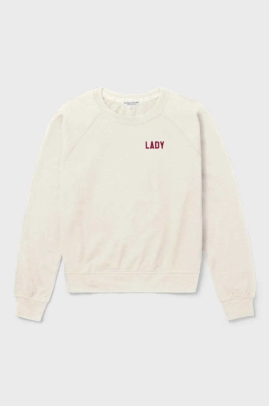 BRENTWOOD SWEATSHIRT IN LADY VANILLA & WINE EMBROIDERY