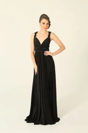Bridesmaid Multiway Wrap Dress – PO31 Black
