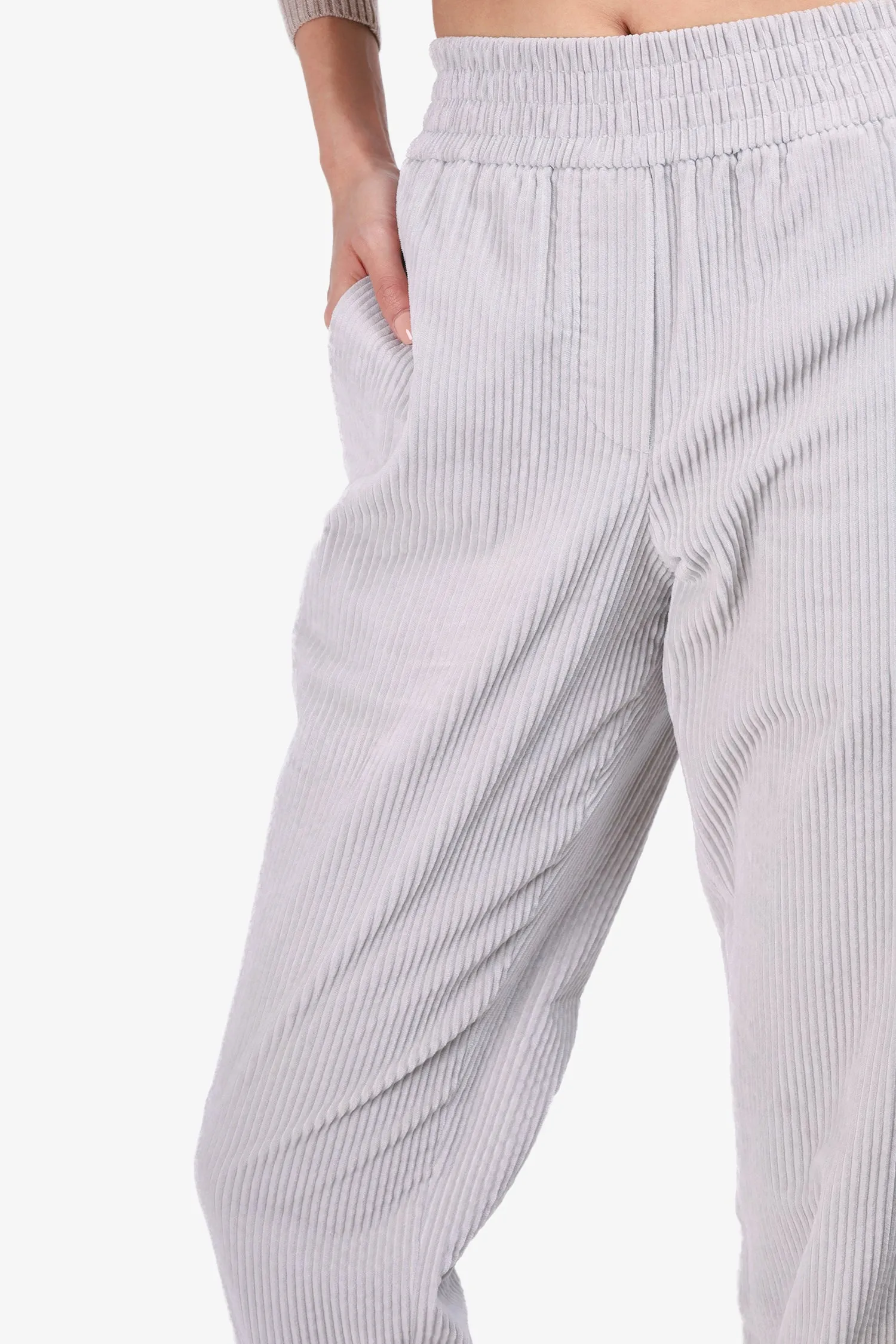 Brunello Cucinelli Grey Corduroy Track Pants Size 0
