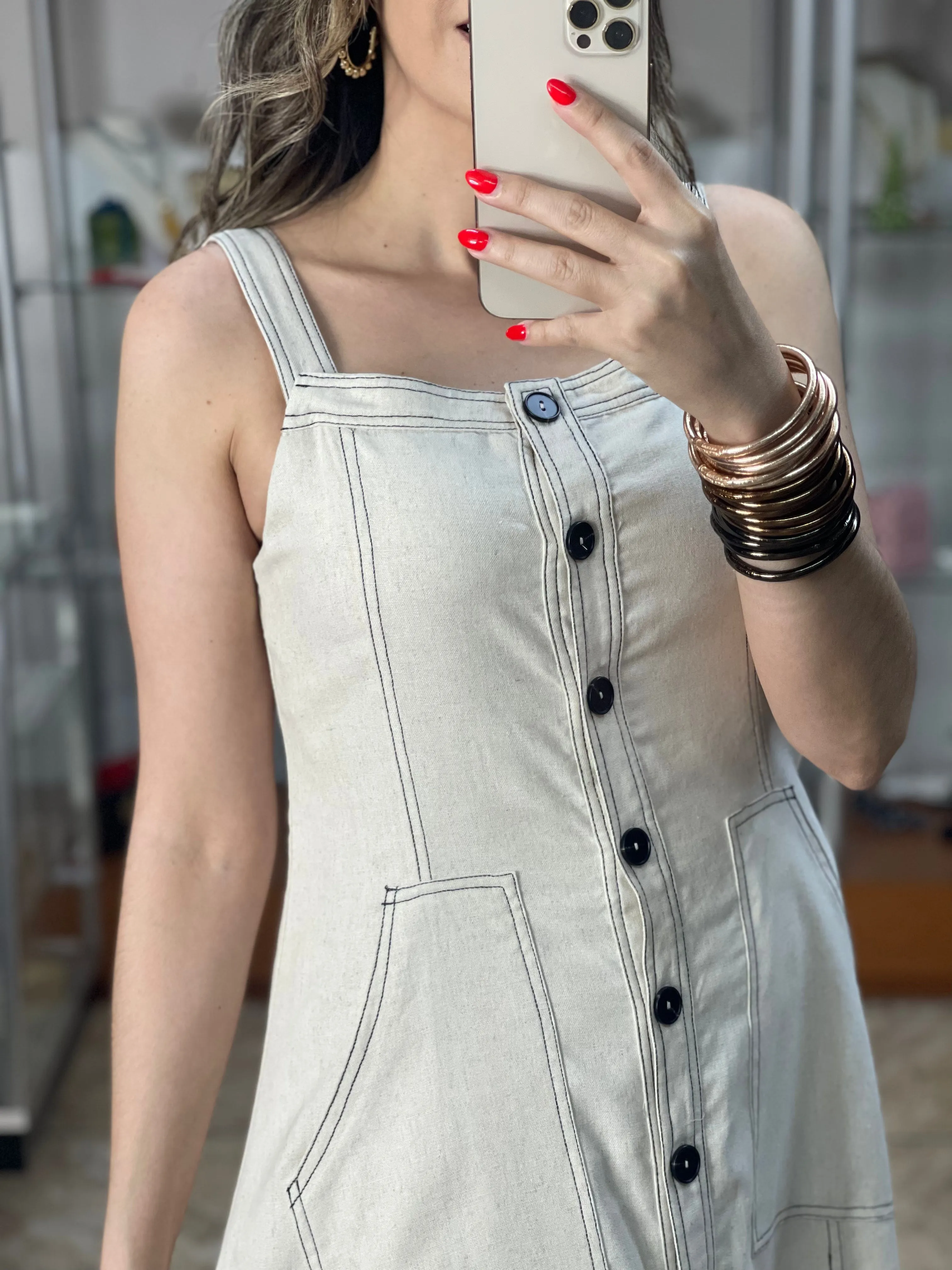 Button Down Midi Dress