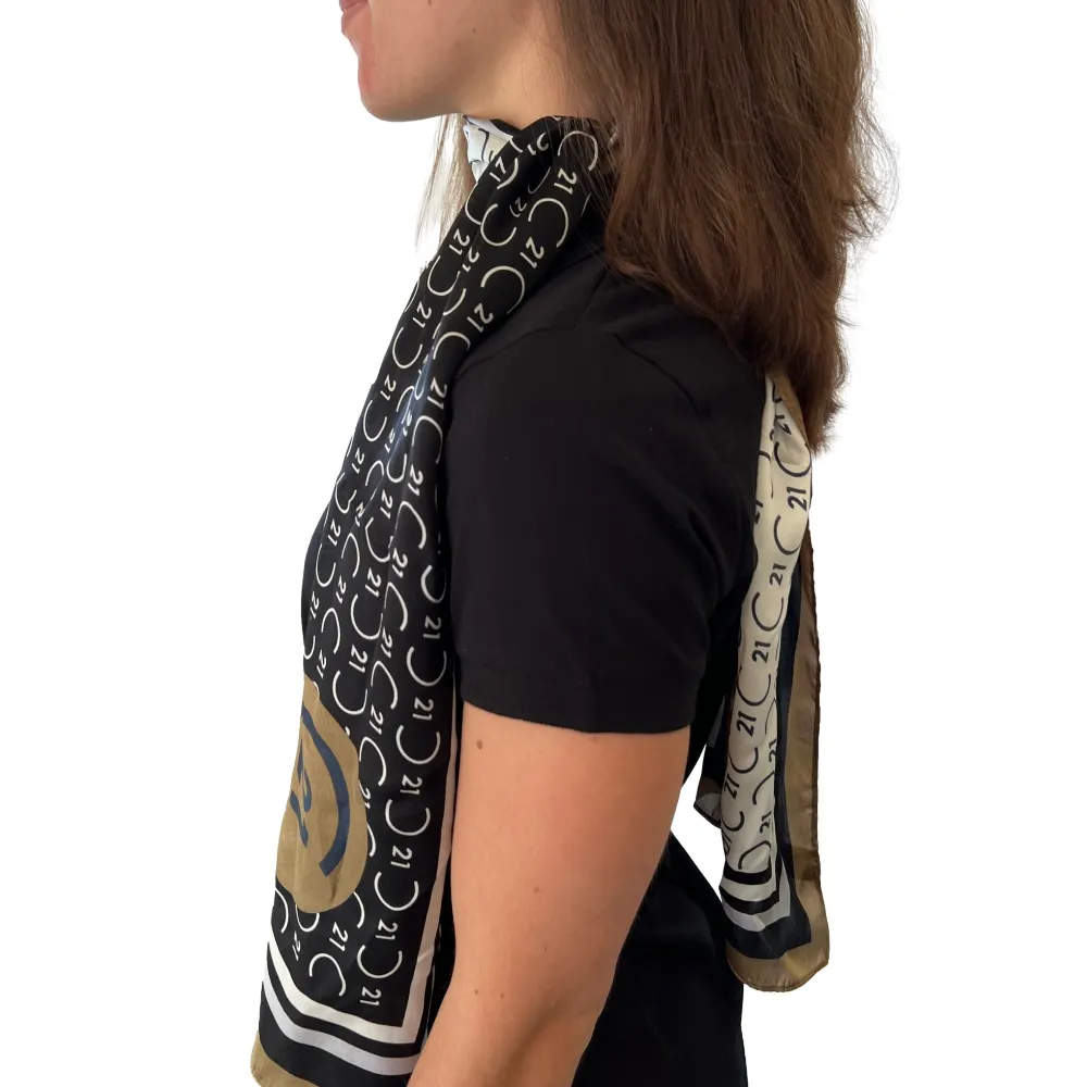 C21 Seal Stripe Monogram Long Scarf