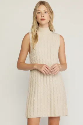 Cable Knit Sweater Dress