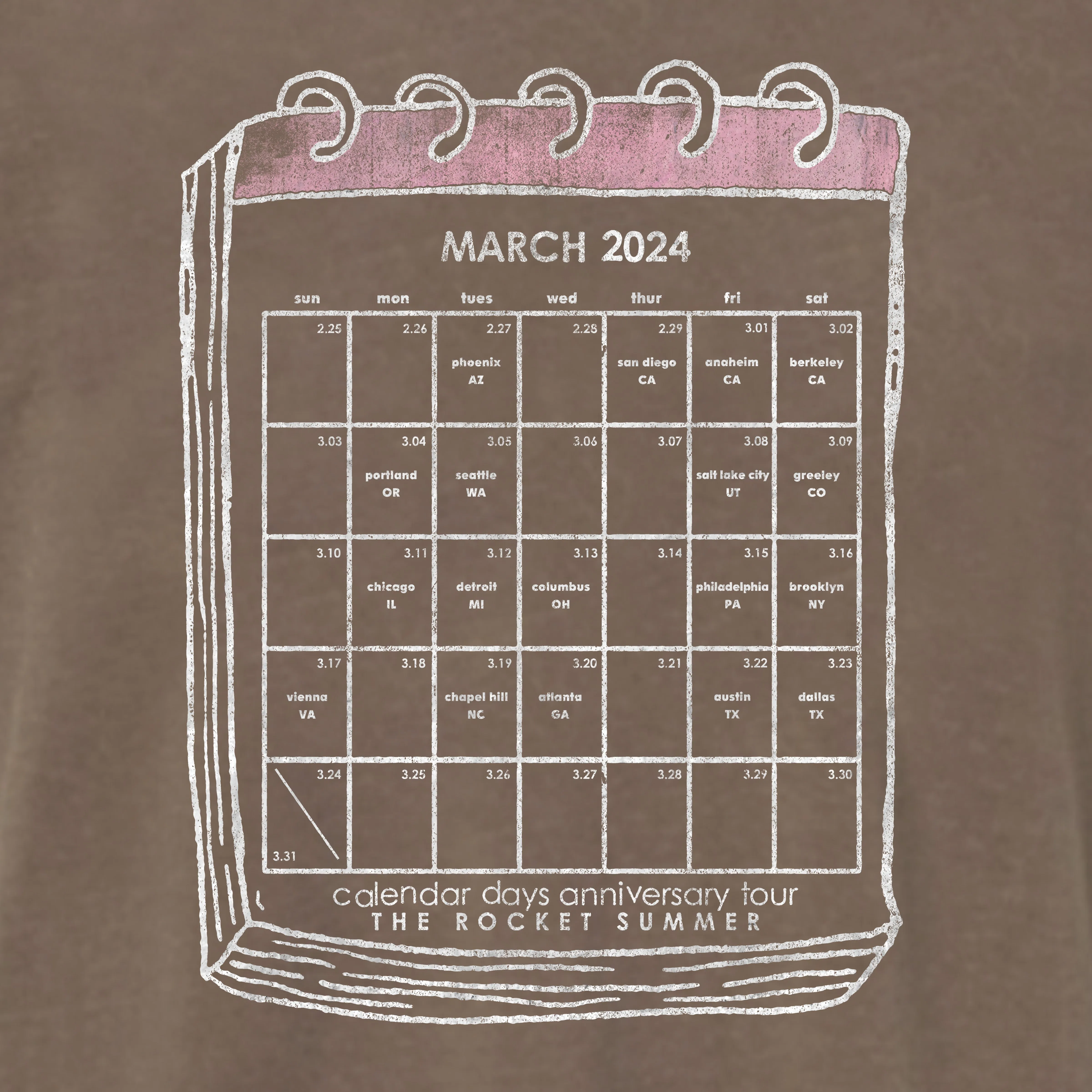 Calendar Days 2024 Tour - T-Shirt