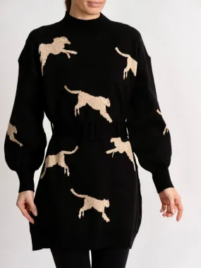 CHEETAH DRESS (Black)