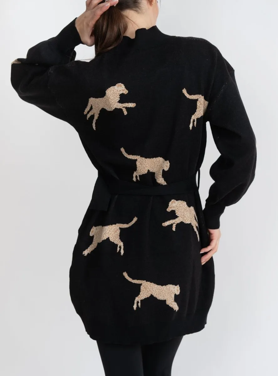 CHEETAH DRESS (Black)