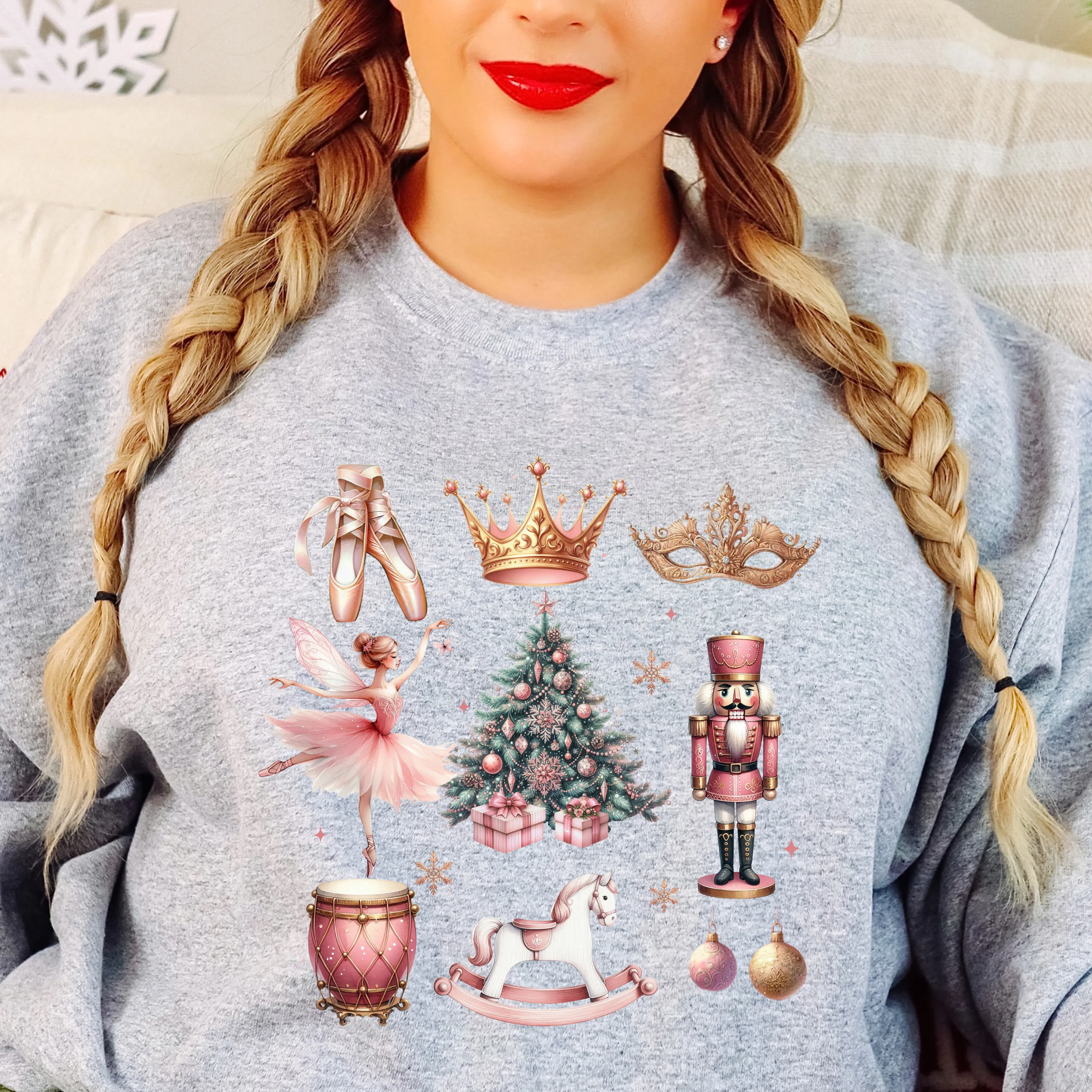 Christmas Nutcracker Coquette Crewneck Sweatshirt