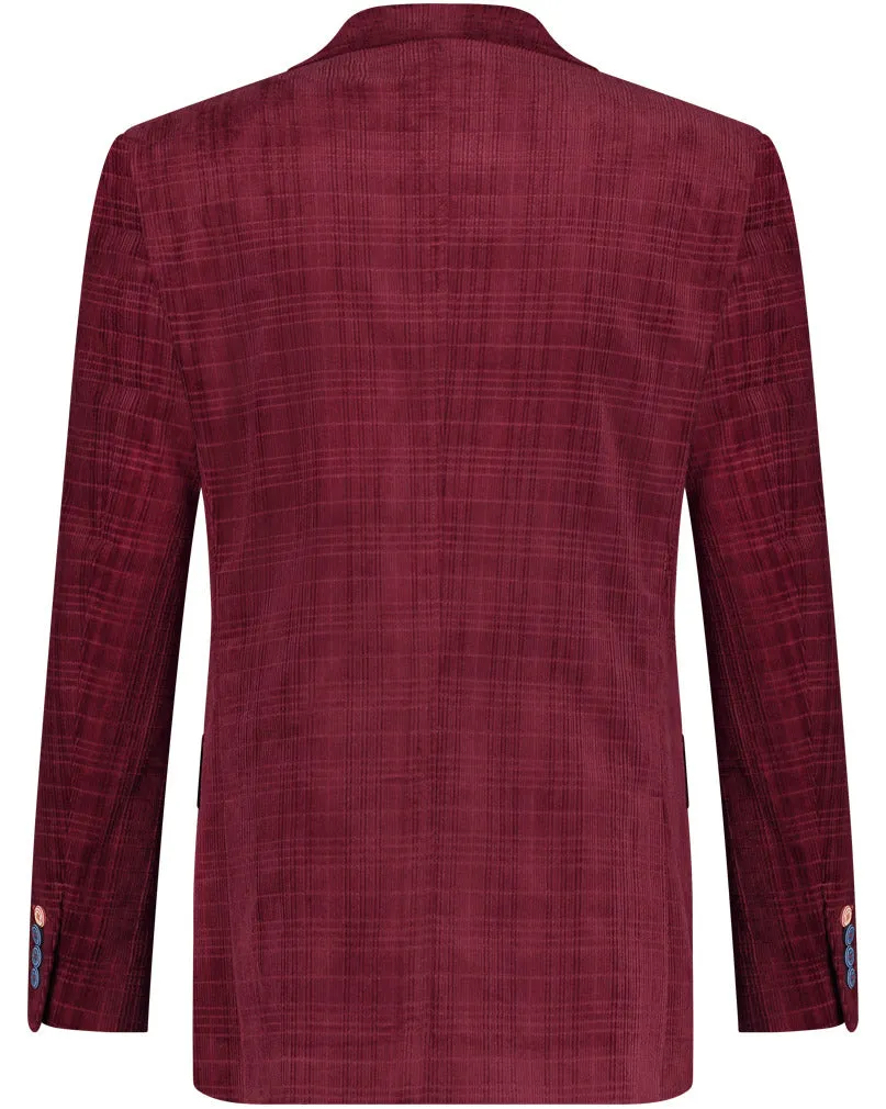 Corduroy Blazer - Burgundy