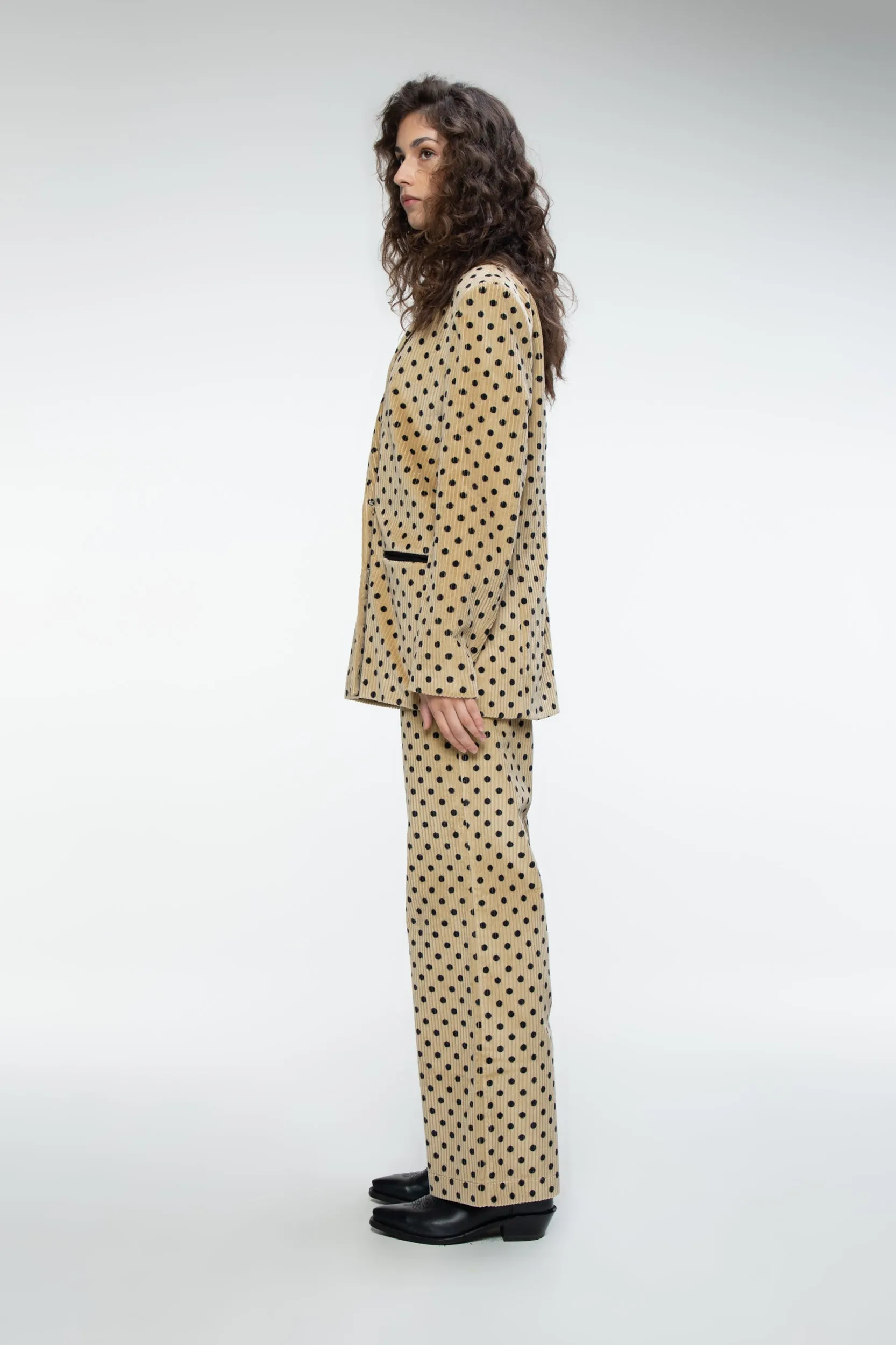 Corduroy Trousers Powder Brown Woman